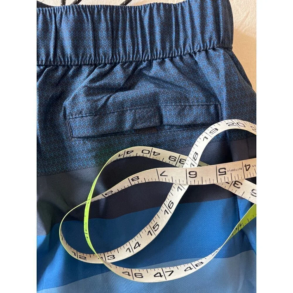 NWT Free Country Mens Size M Blue Swim Shorts Trunks Engineered Color Blocked‎